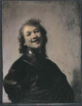 REMBRANDT Harmenszoon van Rijn A more cheerful pose, also from ca. Spain oil painting art